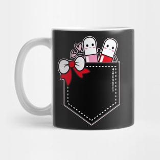 cute pills in pocket cartoon Mug